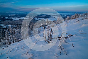 Panorama from jeÅ¡tÃâºd in winter